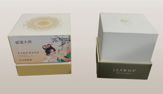 Parfüm Kosmetik Hautpflege Verpackung Custom Premium Design Luxus weiße Papierbox