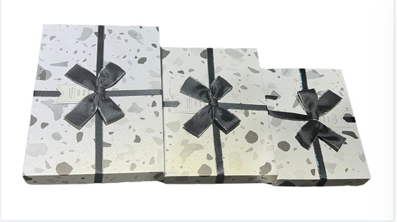 Custom-Hot-Gold-Muster Geschenk-Box Bogen Geschenk-Box Schmuck Geschenk-Box Set