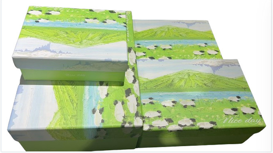 Schönes Muster Flip Top Geschenk-Box Custom Starres Karton Elegantes Design
