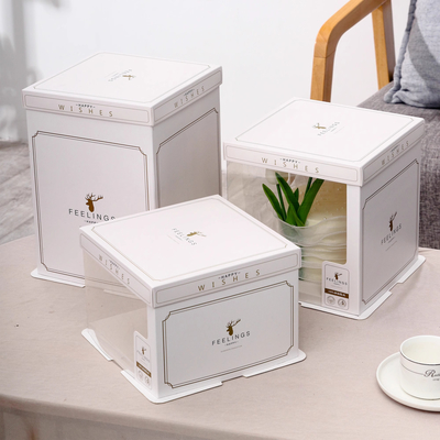 Anpassungsfähige Papierdicke Kuchenverpackungskisten mit CMYK / Pantone-Druck