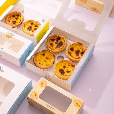 Matt-Lamination-Kuchenverpackungskisten für Offsetdruck Ei-Tart-Verpackung