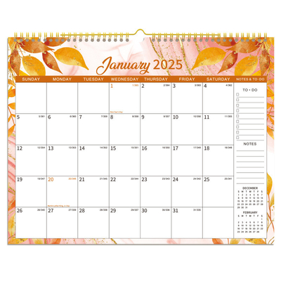 Vollfarbiger Wandkalender mit glänzendem Papier