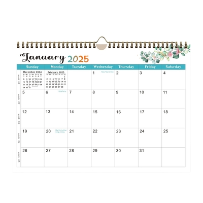Kundenspezifische Wandkalender halten Ihr Unternehmen organisiert und auf Kurs mit wichtigen US-Feiertagen markiert
