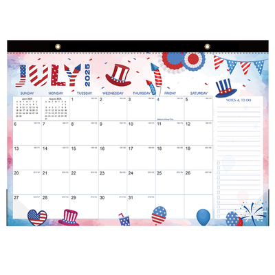 Individuelle Monatsansicht Layout Personalisierter Kalender Druck auf glänzendem Papiertyp
