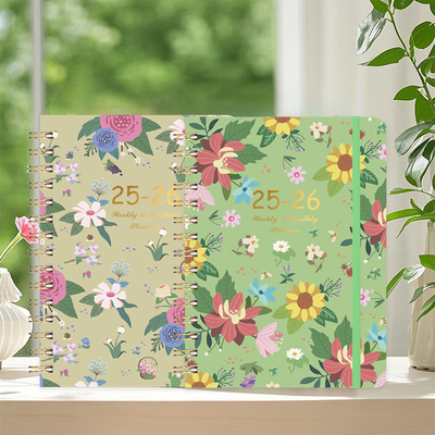 Spirale Hardcover-Notebook A5 ausgekleidet, mit Strichgitter