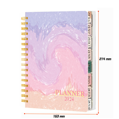 Lined Paper Type Spiral Hardcover Notebook in Customized Colour and Elegant Style for Business Meetings