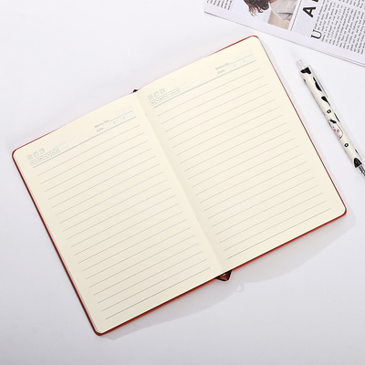 Spiralgebundenes Hardcover-Notizbuch im Format 5,8 x 8,3 Zoll mit Gummibandverschluss und 300 g/m² Covergewicht