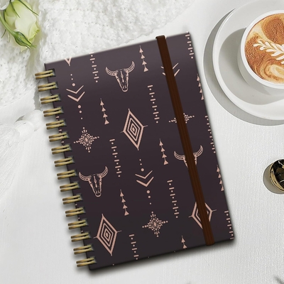 Elegantes Spiral-Hardcover-Notebook mit hoher Haltbarkeit und elegantem Stil mit Dot-Grid-Papierlayout