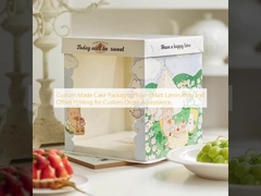 Maßgeschneiderte Kuchenverpackungskisten Matt Lamination und Offsetdruck für die Annahme von Bestellungen