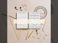 Personalisierte Spiralnotizbücher mit Hardcover und Farbauswahl, Personalisierungsoption mit Logodruck und Papier