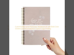 Anpassbares Spiral-Hardcover-Notebook A5 mit fettem Farbschema und Personalauswahl