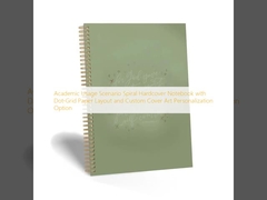 Akademisches Nutzungsszenario Spiralgebundenes Notizbuch mit Punktraster-Papier und individueller Cover-Art-Personalisierungsoption