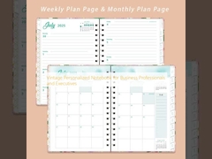 Vintage persönliches Notizbuch für Geschäftsleute und Führungskräfte