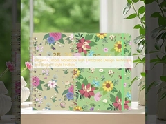 Elegantes, individuelles Notizbuch mit geprägtem Design und elegantem Stil