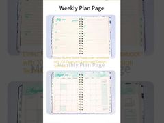 Liniertes Spiralnotizbuch mit festem Einband, 100 Seiten und geprägter Designtechnik