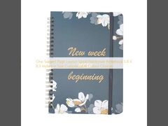 Einseitiges Seitenlayout Spiralgebundenes Hardcover-Notizbuch, Format 5,8 x 8,3 Zoll, anpassbare Farbauswahl