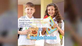 Schwarzes Spiralnotizbuch für Büro und Schule