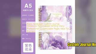 Benutzerdefiniertes Hardcover-Notizbuch, schwarz, personalisiertes Tagebuch