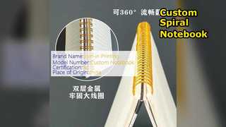 Benutzerdefiniertes Spiralnotizbuch 5,8 x 8,3, schwarzes Hardcover