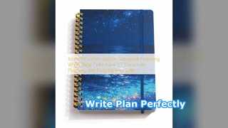 Spiralnotizbuch, schwarzer Hardcover-Tagebuchplaner